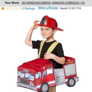 Toddler fire truck costume